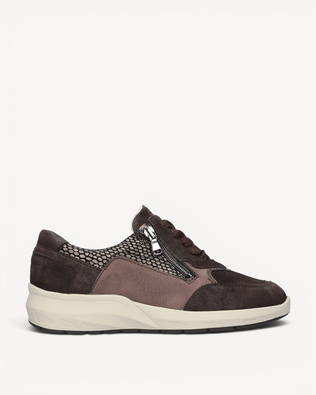 DAMES SPORTIEVE VETERSCHO-Bruin combi kleur