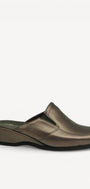 Dames muil pantoffels-Brons leer