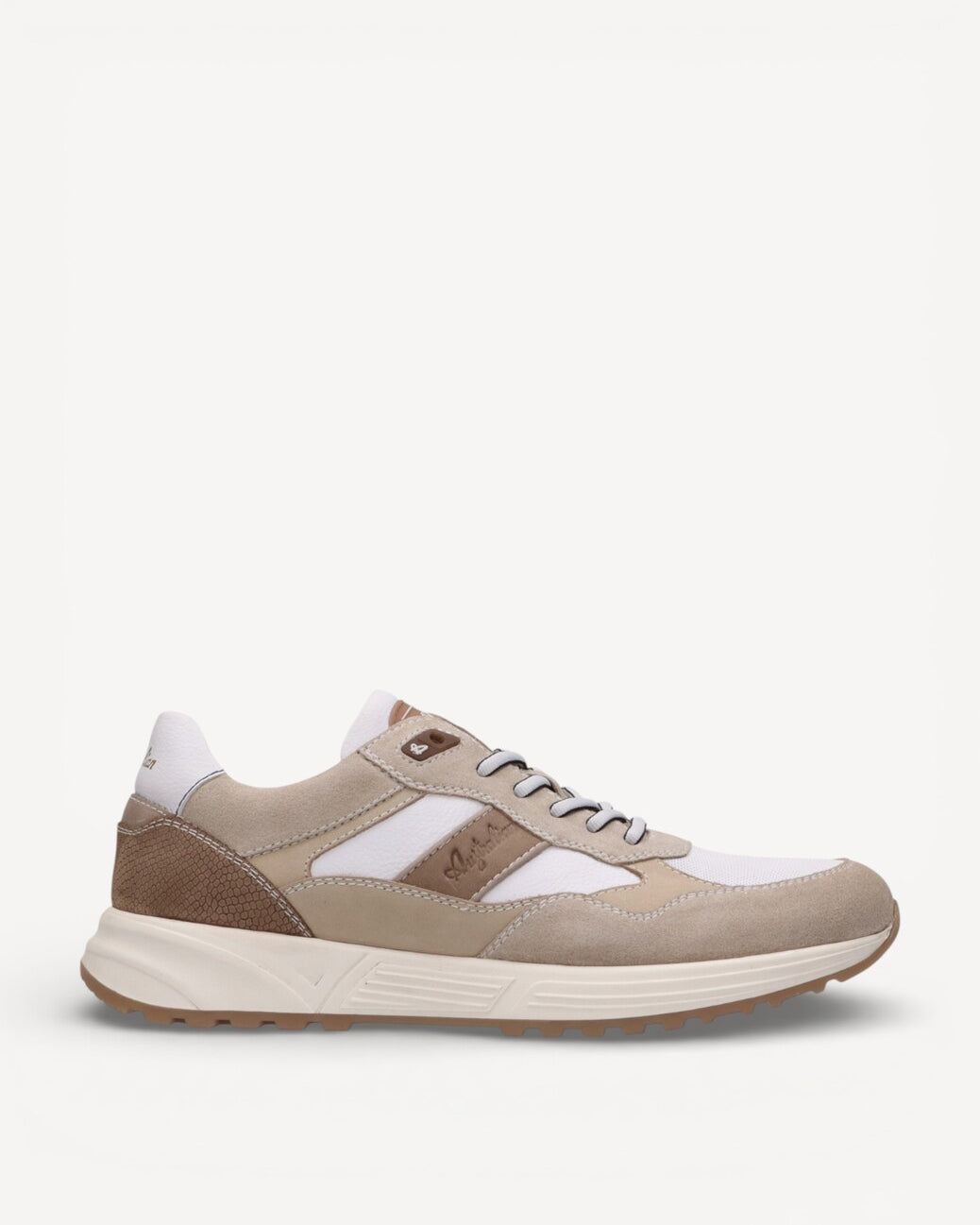 Heren veterschoenen-Beige combi kleur