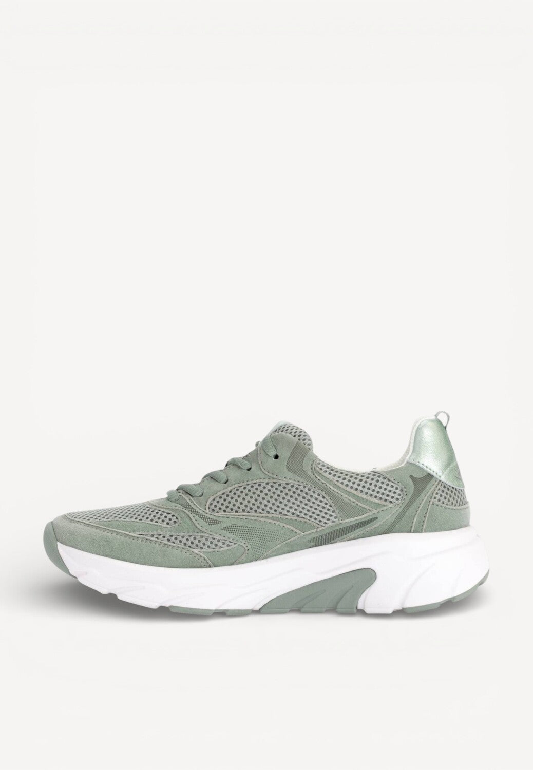 DAMES SPORTIEVE VETERSCHO-Groen suède/nubuck