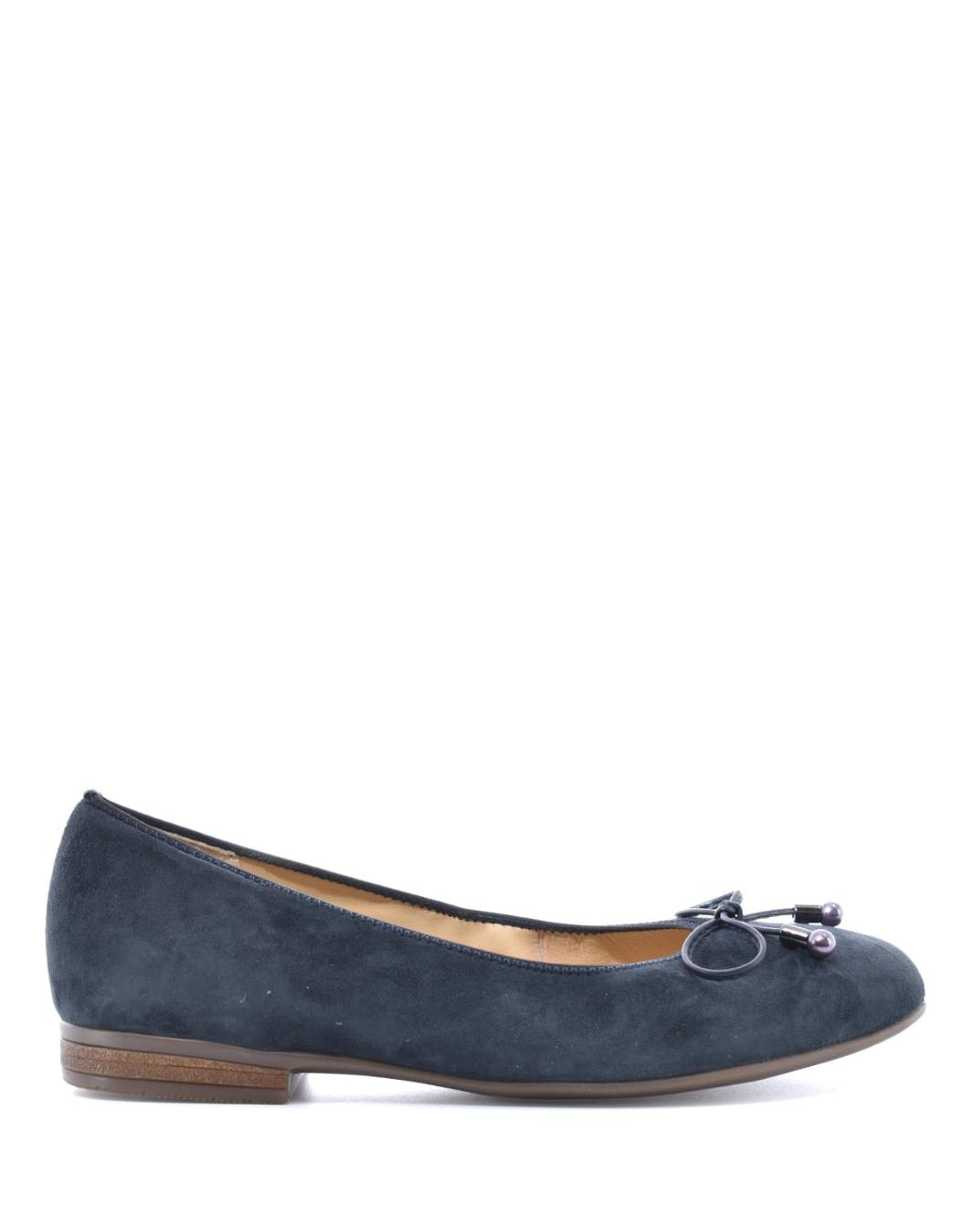 BALLERINAS + PUMPS-Blauw suède/nubuck