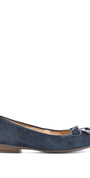 BALLERINAS + PUMPS-Blauw suède/nubuck
