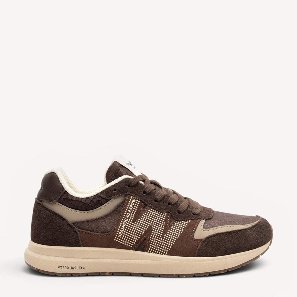 DAMES SPORTIEVE VETERSCHO-Bruin combi kleur