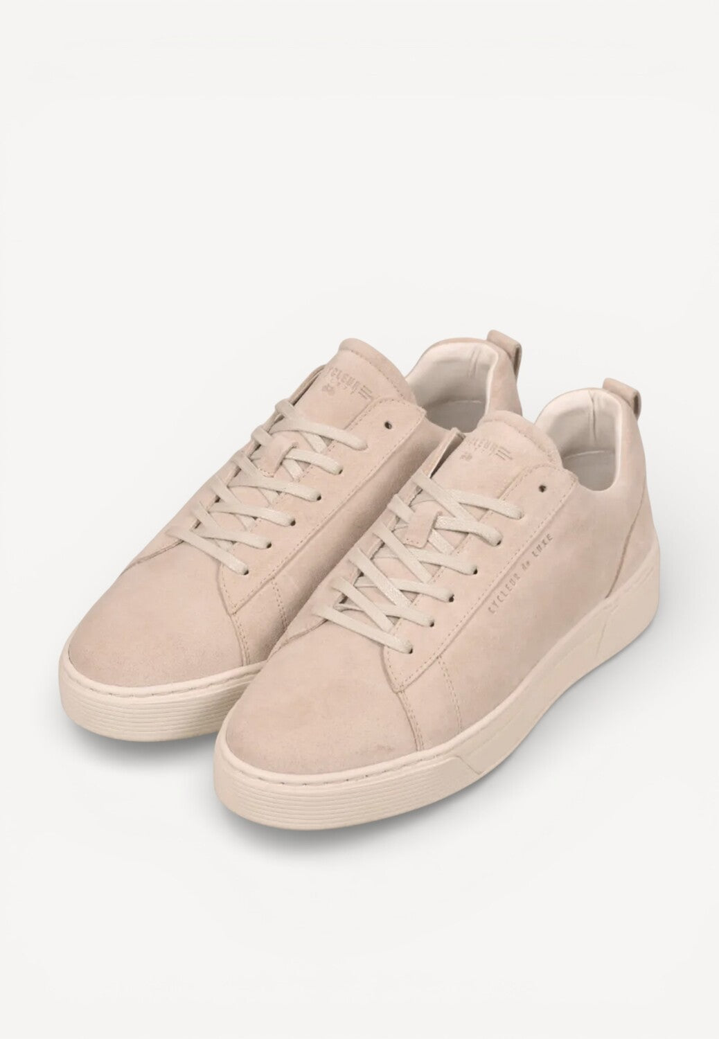 Heren veterschoenen-Beige suède/nubuck