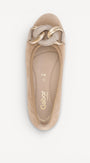BALLERINAS + PUMPS-Beige suède/nubuck