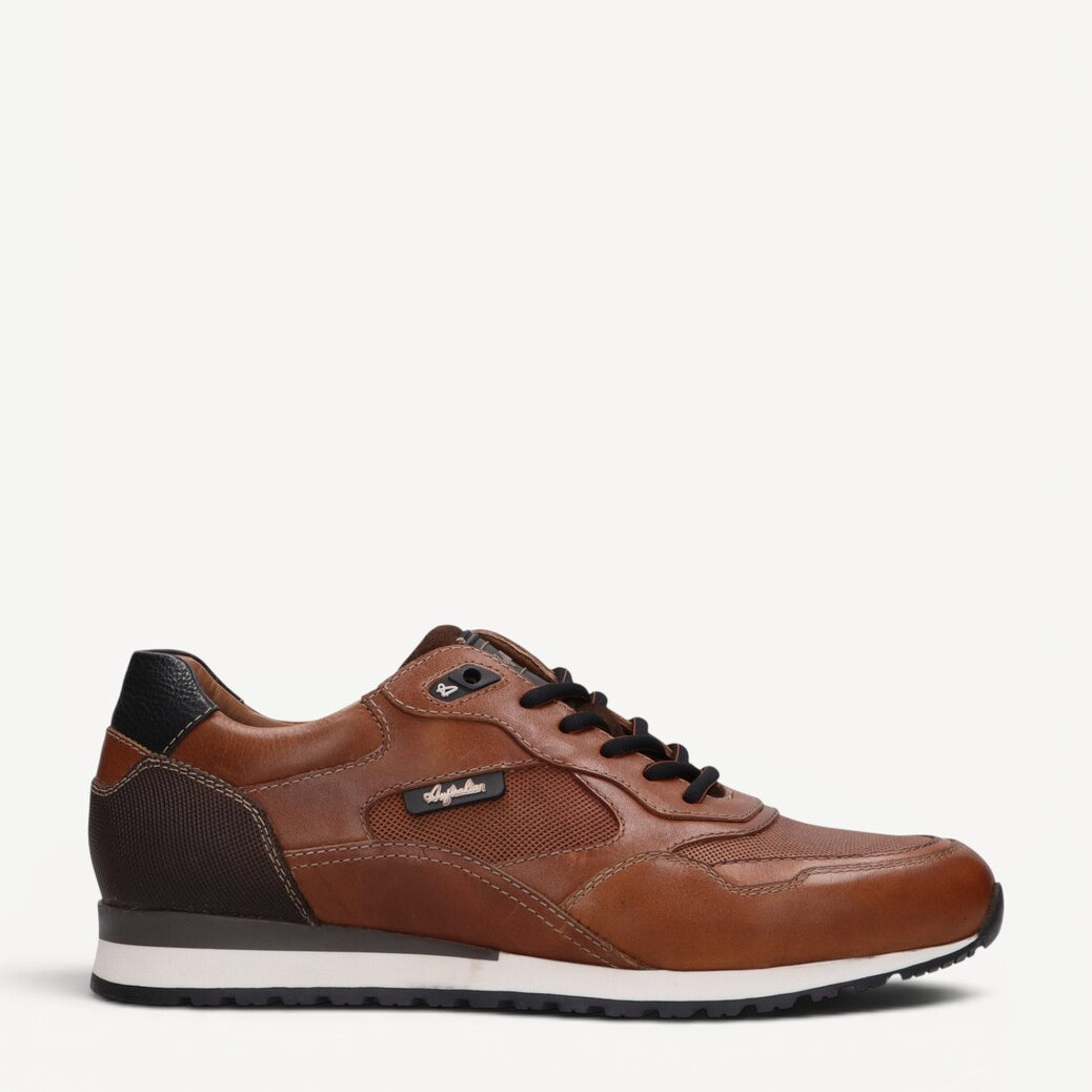 Heren veterschoenen-Bruin leer