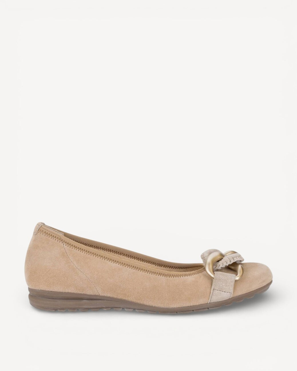 BALLERINAS + PUMPS-Beige suède/nubuck