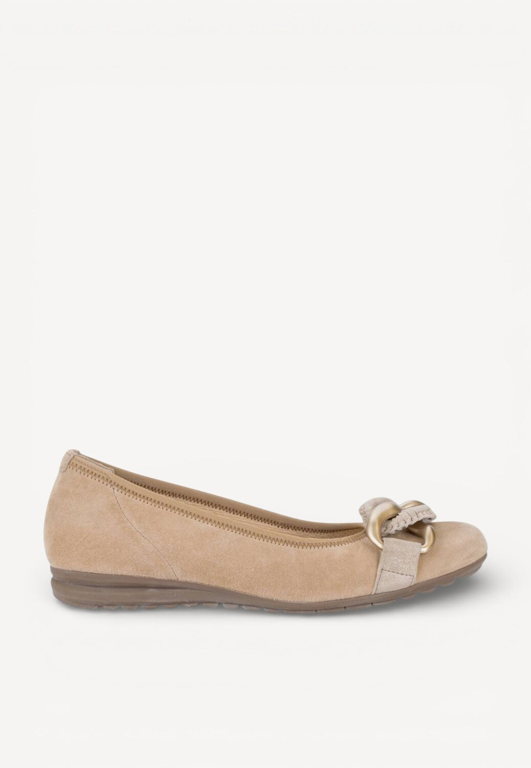 BALLERINAS + PUMPS-Beige suède/nubuck
