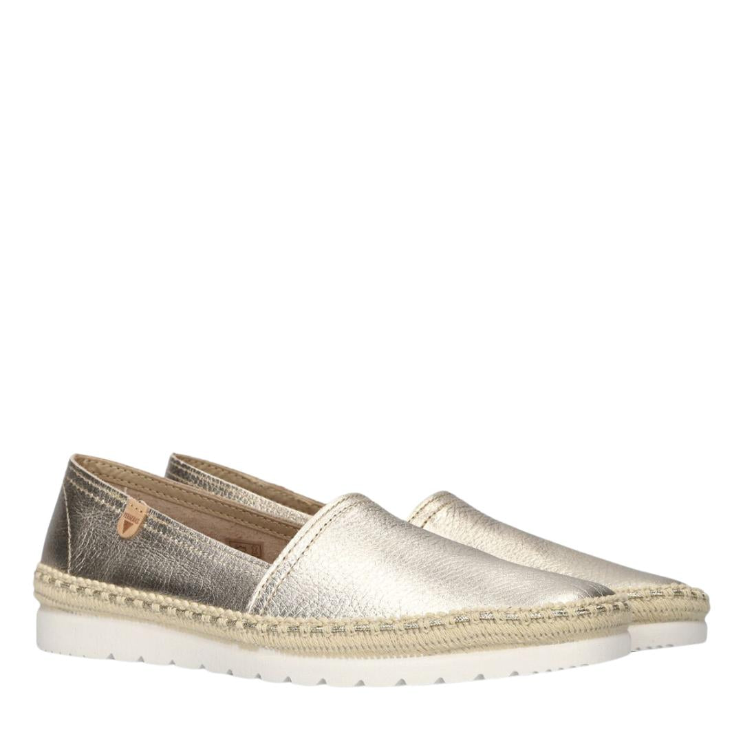 DAMES INSTAPSCHOENEN-Goud leer