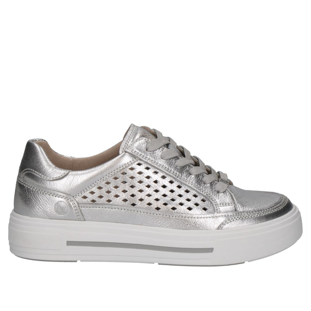DAMES SPORTIEVE VETERSCHO-Zilver leer