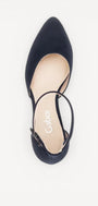 BALLERINAS + PUMPS-Blauw suède/nubuck