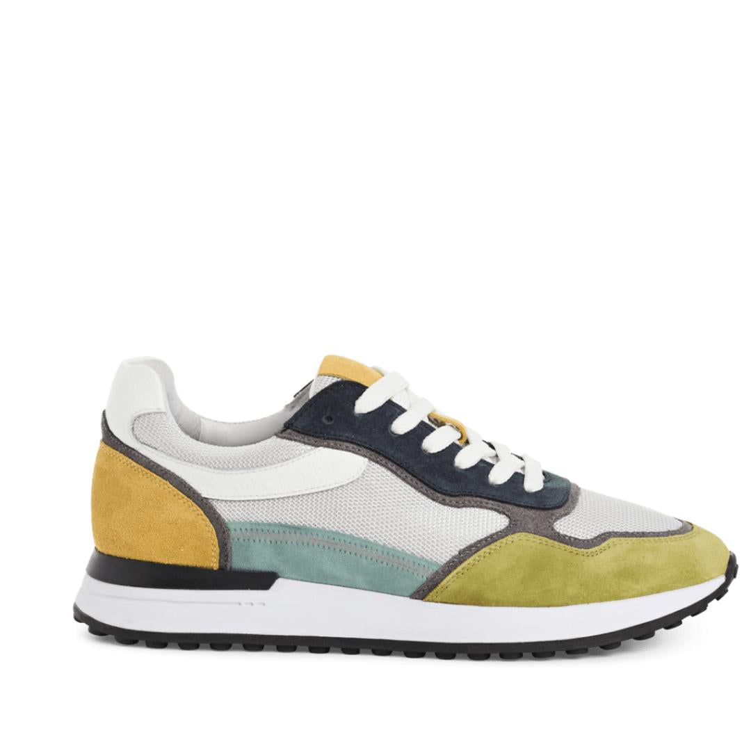 Heren veterschoenen-Groen combi kleur