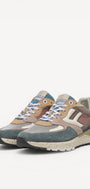 Heren veterschoenen-Blauw combi kleur