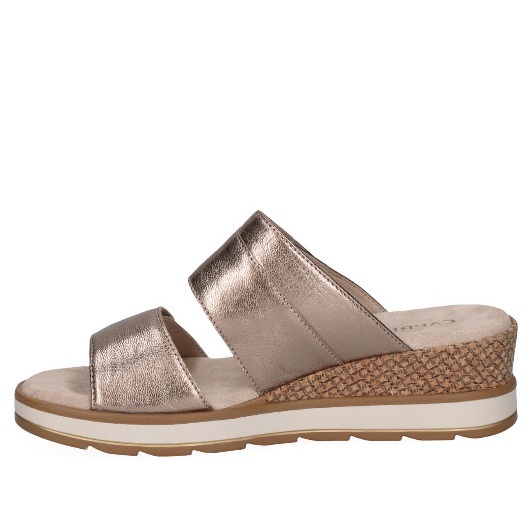 DAMES OPEN SCHOENEN-Brons leer