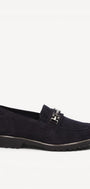 DAMES INSTAPSCHOENEN-Blauw suède/nubuck