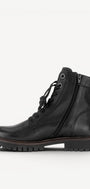DAMES BOOTS+KORT LAARS-Zwart leer