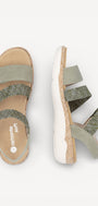 DAMES OPEN SCHOENEN-Groen suède/nubuck