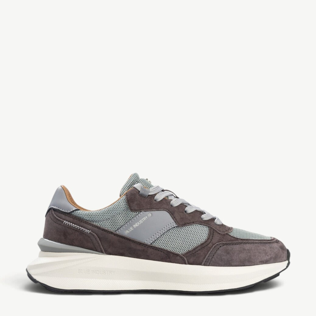 Heren veterschoenen-Grijs combi kleur