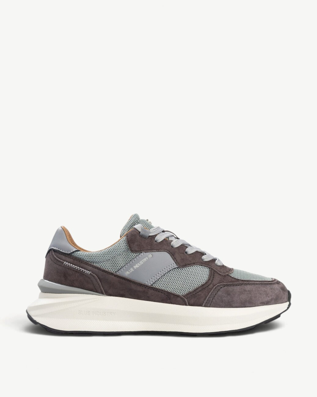 Heren veterschoenen-Grijs combi kleur