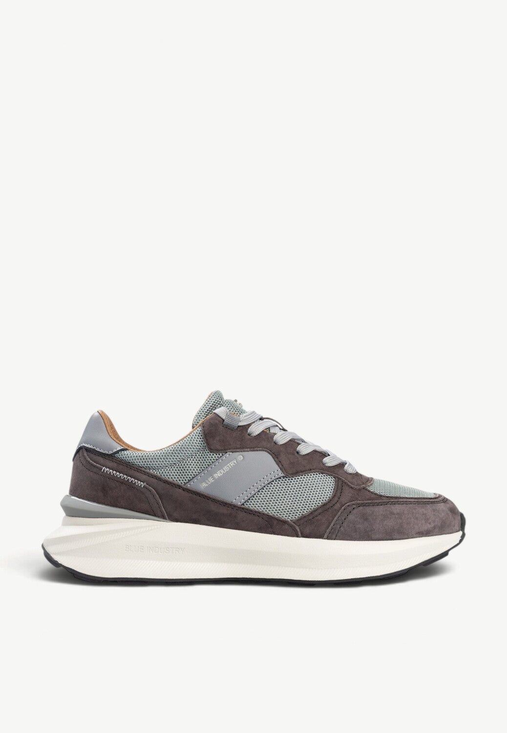 Heren veterschoenen-Grijs combi kleur