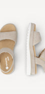 DAMES OPEN SCHOENEN-Beige suède/nubuck