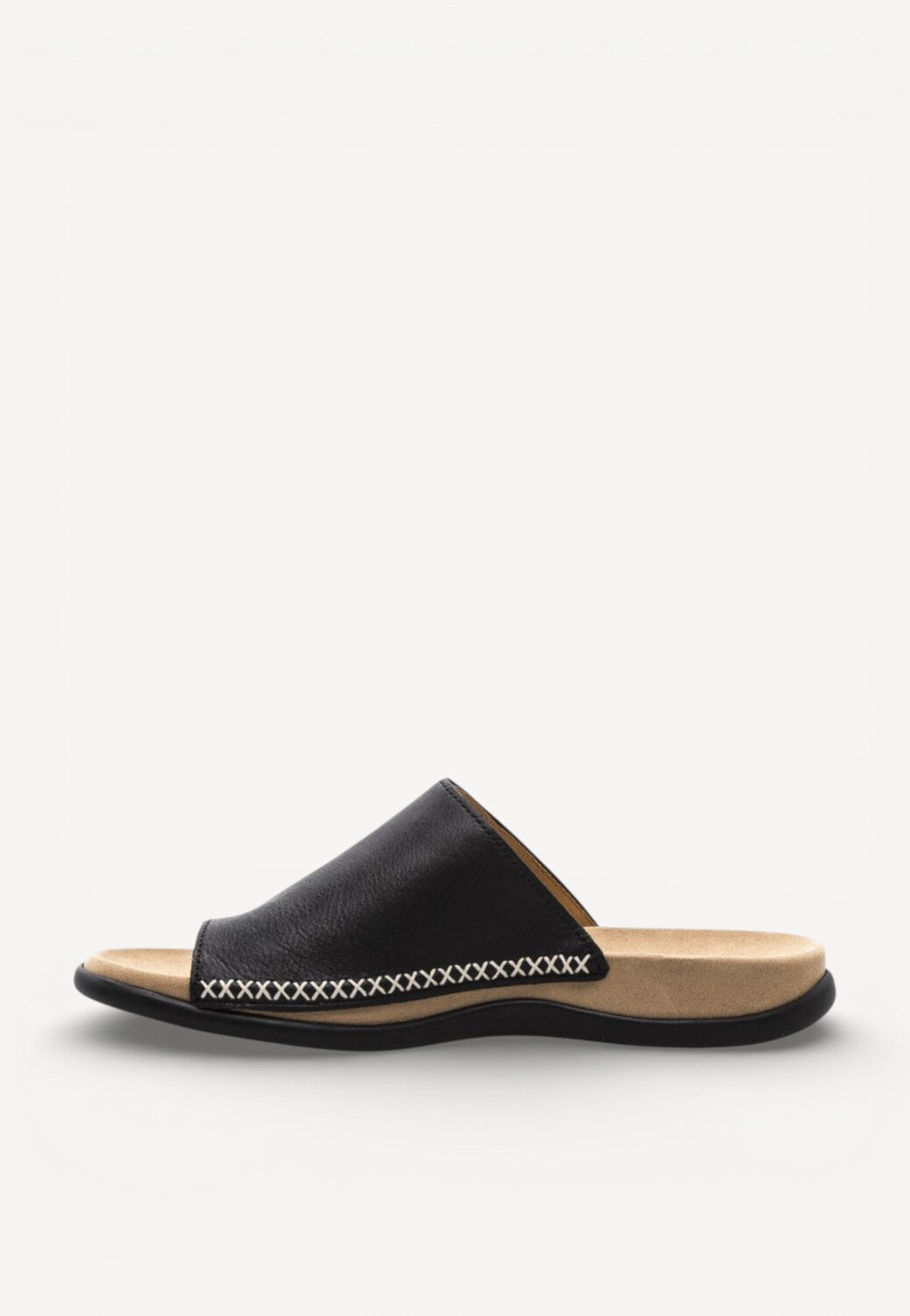 DAMES OPEN SCHOENEN-Zwart leer