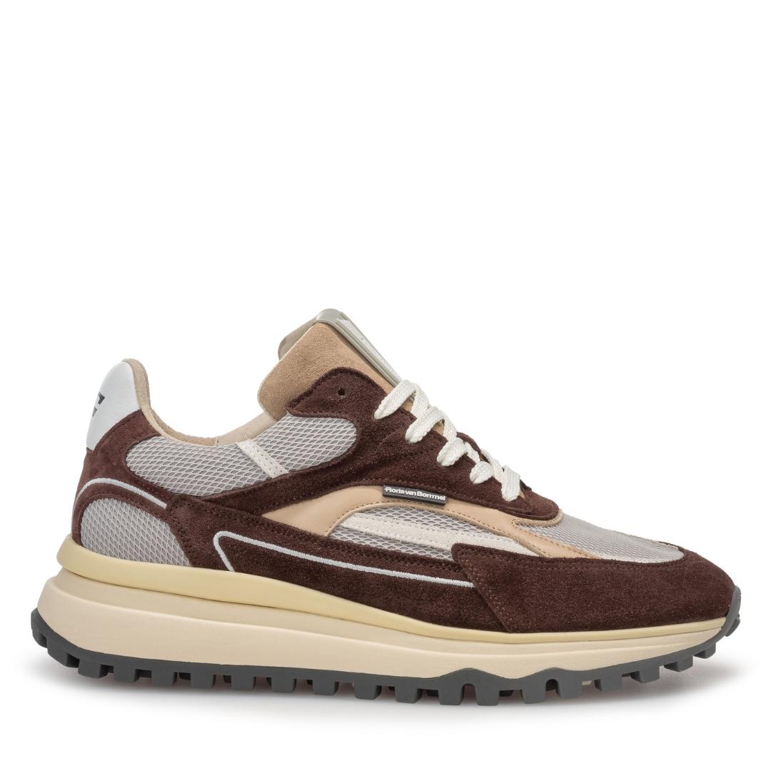 Heren veterschoenen-Rood combi kleur