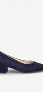 BALLERINAS + PUMPS-Blauw suède/nubuck