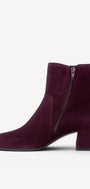 DAMES BOOTS+KORT LAARS-Rood suède/nubuck