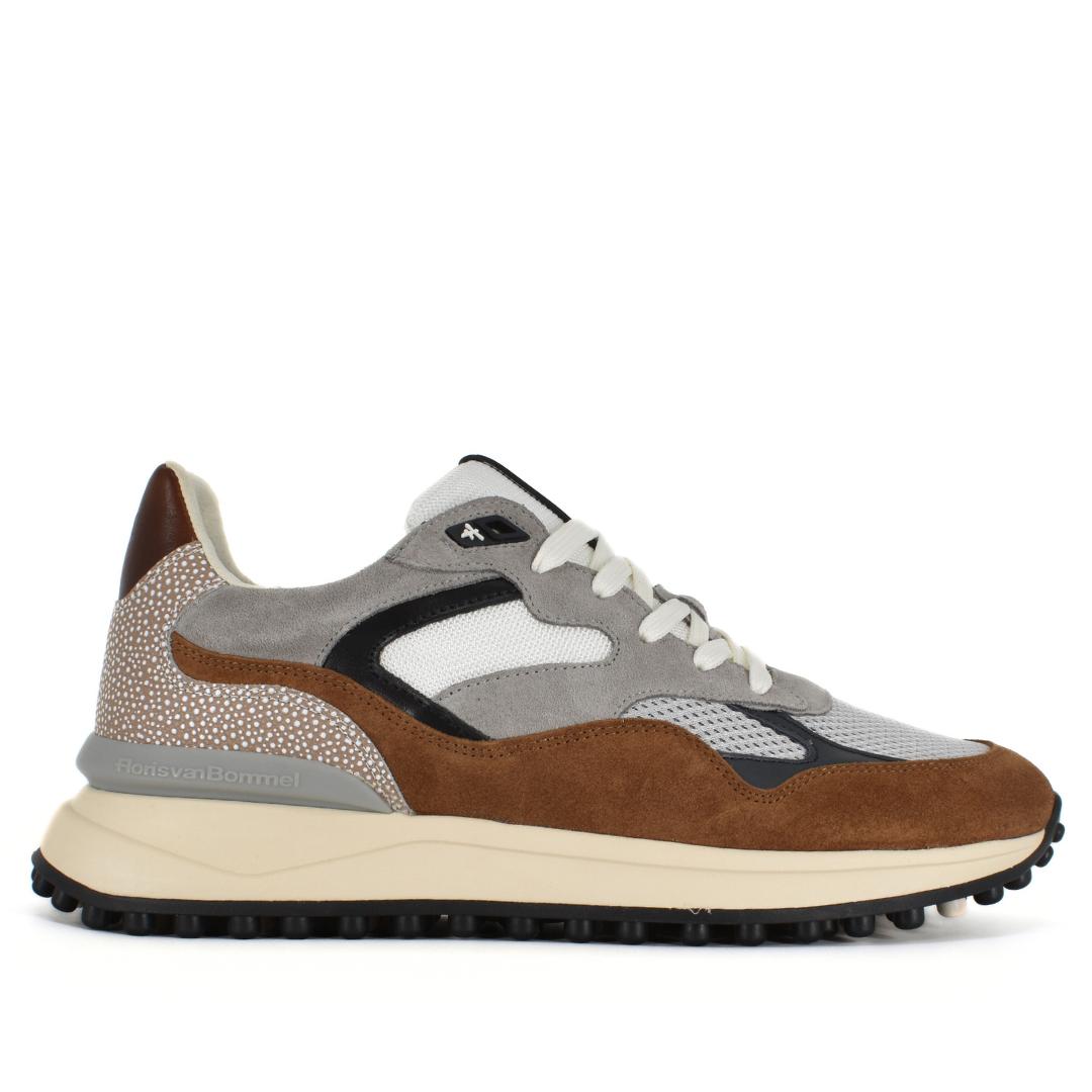 Heren veterschoenen-Bruin combi kleur