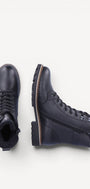 DAMES BOOTS+KORT LAARS-Zwart leer