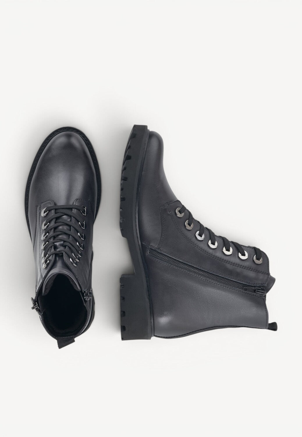 DAMES BOOTS+KORT LAARS-Blauw leer