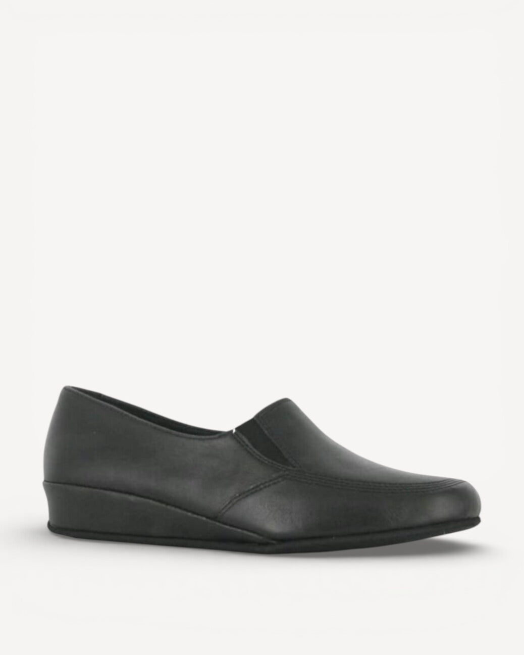 Dames dichte pantoffels-Zwart leer