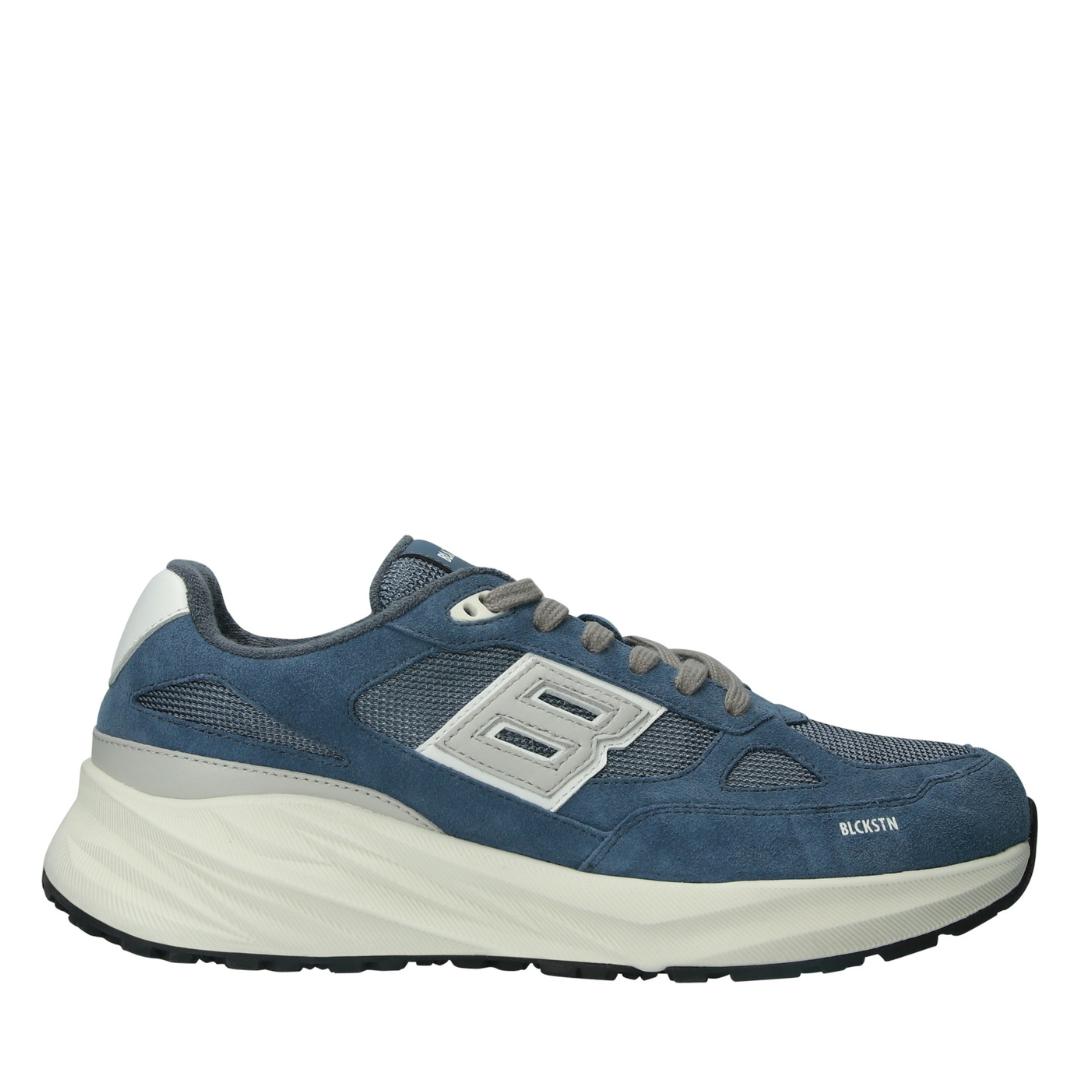 Heren veterschoenen-Blauw suède/nubuck