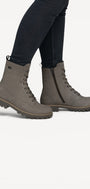 DAMES BOOTS+KORT LAARS-Grijs suède