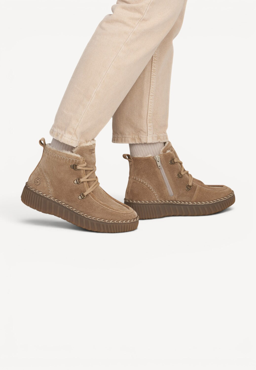 DAMES SPORTIEVE VETERSCHO-Beige suède/nubuck
