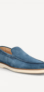 Heren instapper-Blauw suède/nubuck