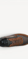 Heren veterschoenen-Bruin leer