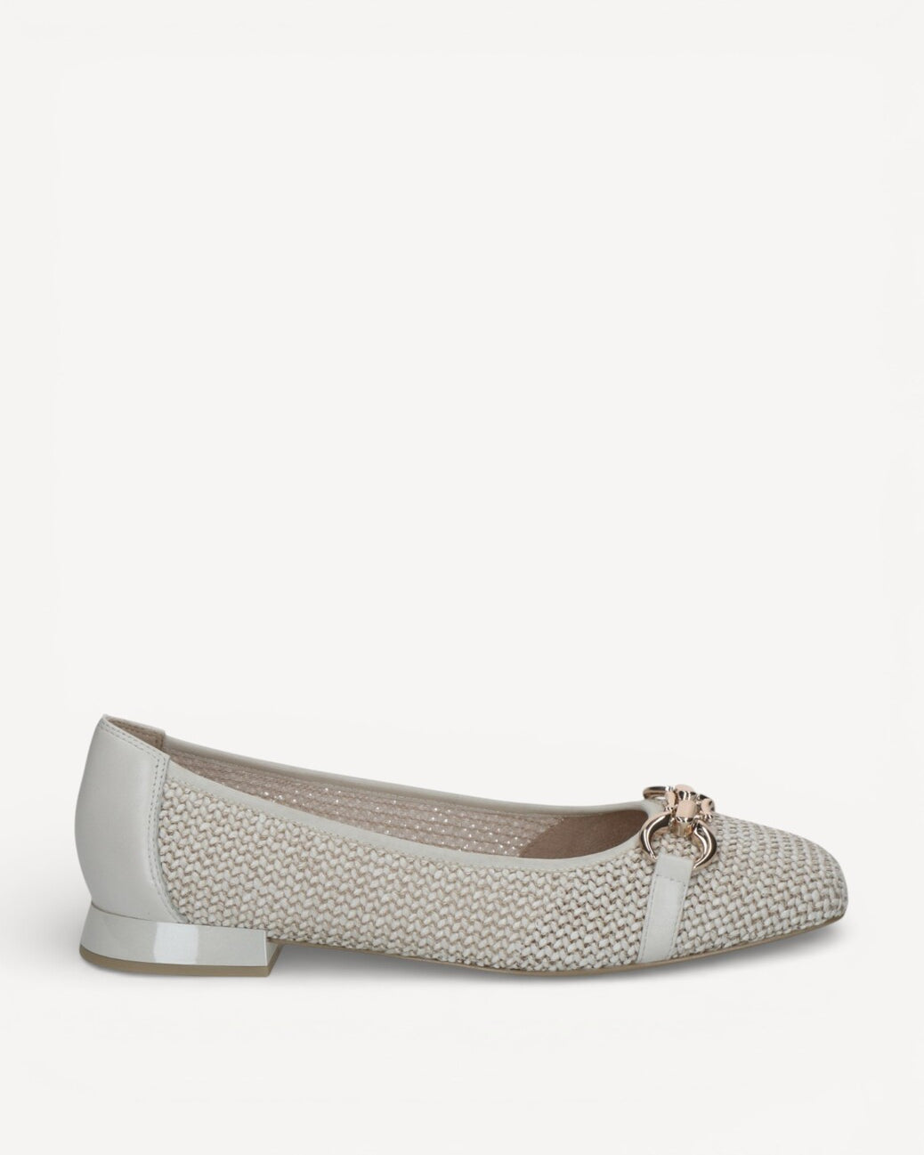 BALLERINAS + PUMPS-Beige leer