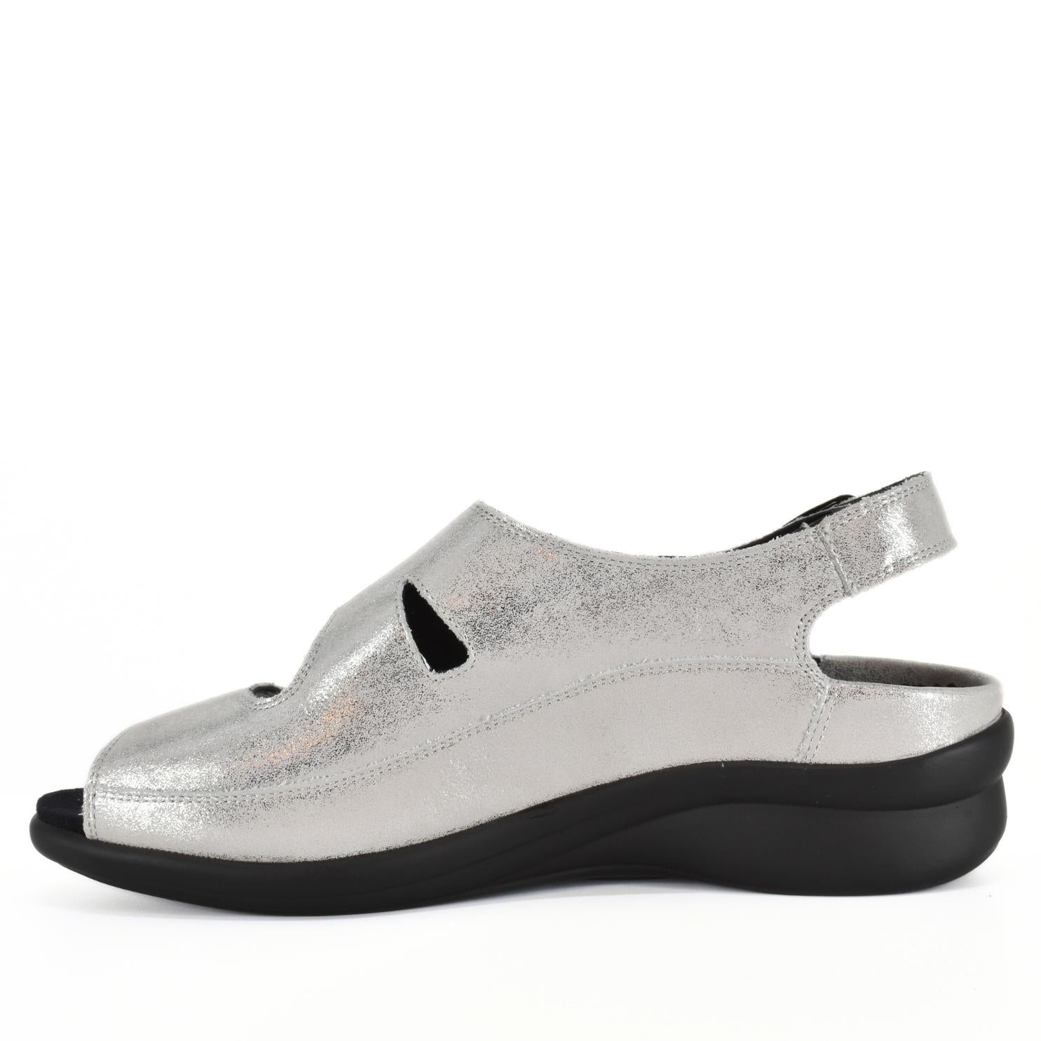 DAMES OPEN SCHOENEN-Zilver combi kleur