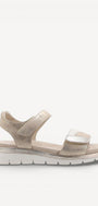 DAMES OPEN SCHOENEN-Goud leer