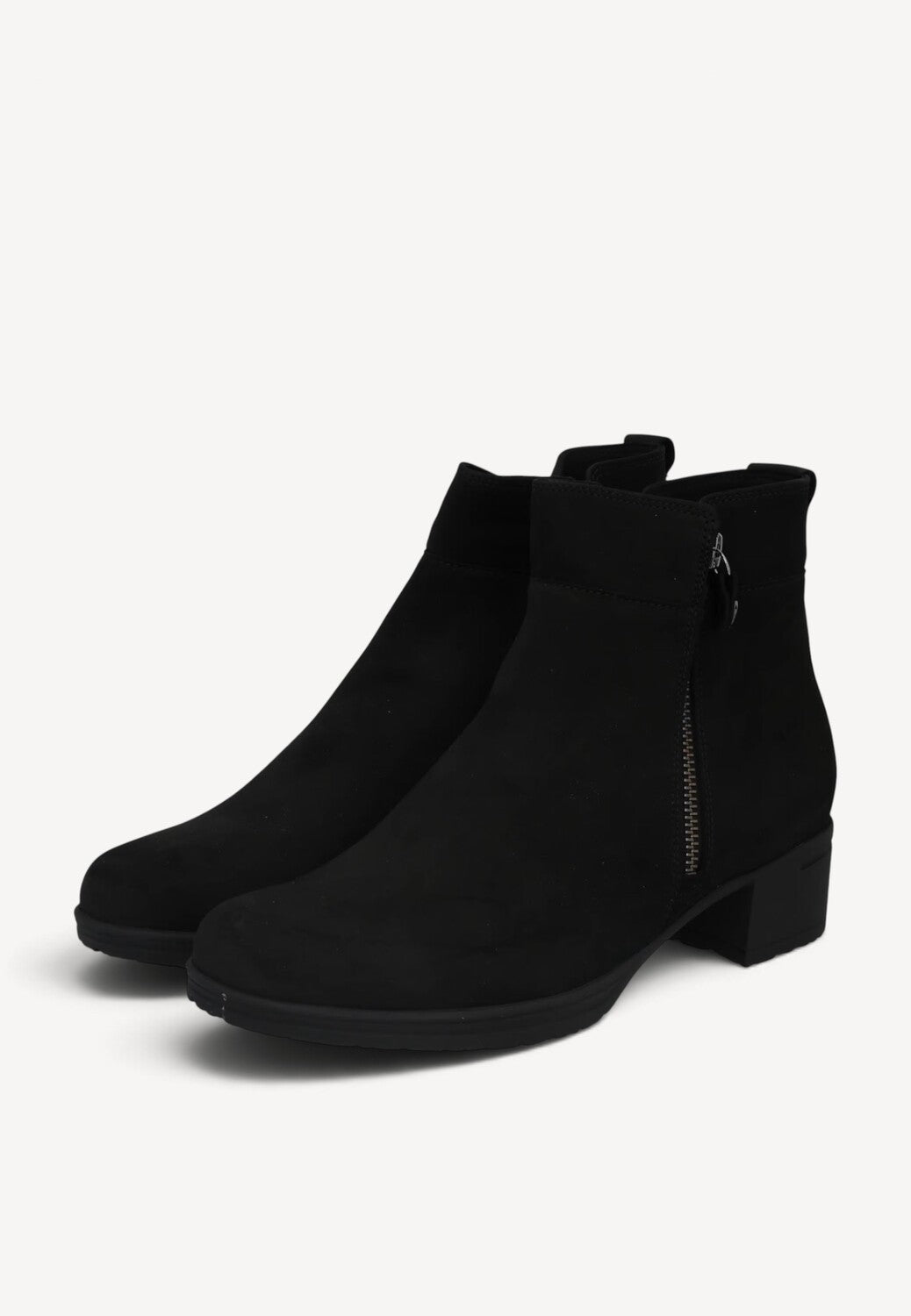 DAMES BOOTS+KORT LAARS-Zwart suède