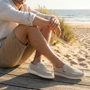 Heren linnen schoenen-Beige diversen