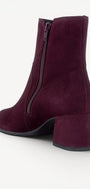 DAMES BOOTS+KORT LAARS-Rood suède/nubuck