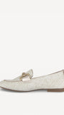 DAMES INSTAPSCHOENEN-Beige leer