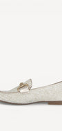 DAMES INSTAPSCHOENEN-Beige leer