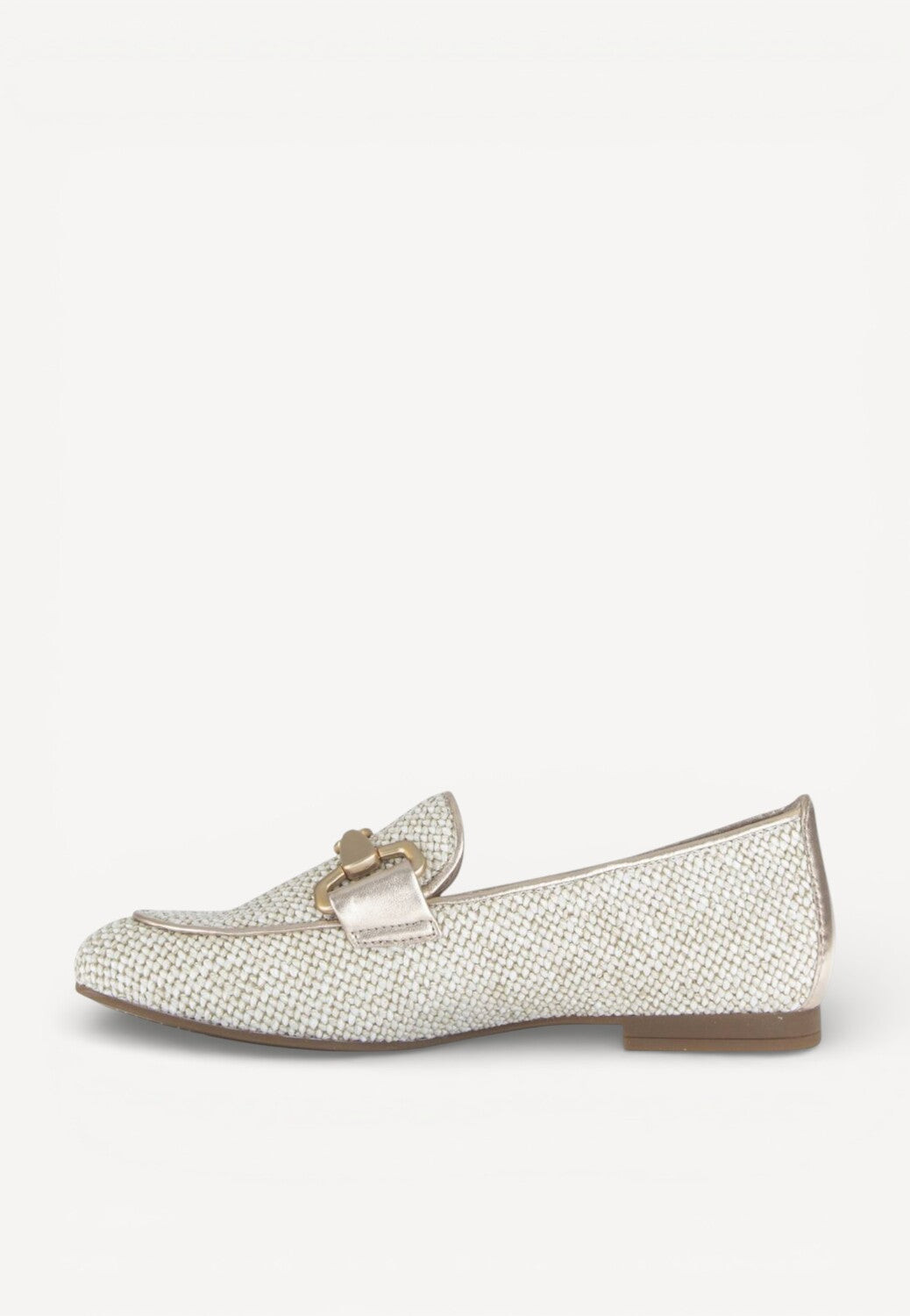 DAMES INSTAPSCHOENEN-Beige leer