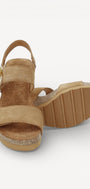DAMES OPEN SCHOENEN-Beige suède/nubuck