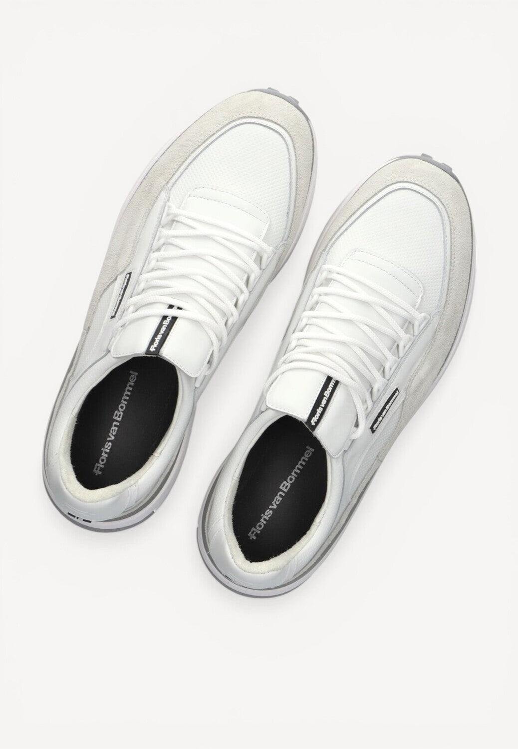 Heren veterschoenen-Wit combi kleur