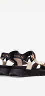 DAMES OPEN SCHOENEN-Zwart combi kleur